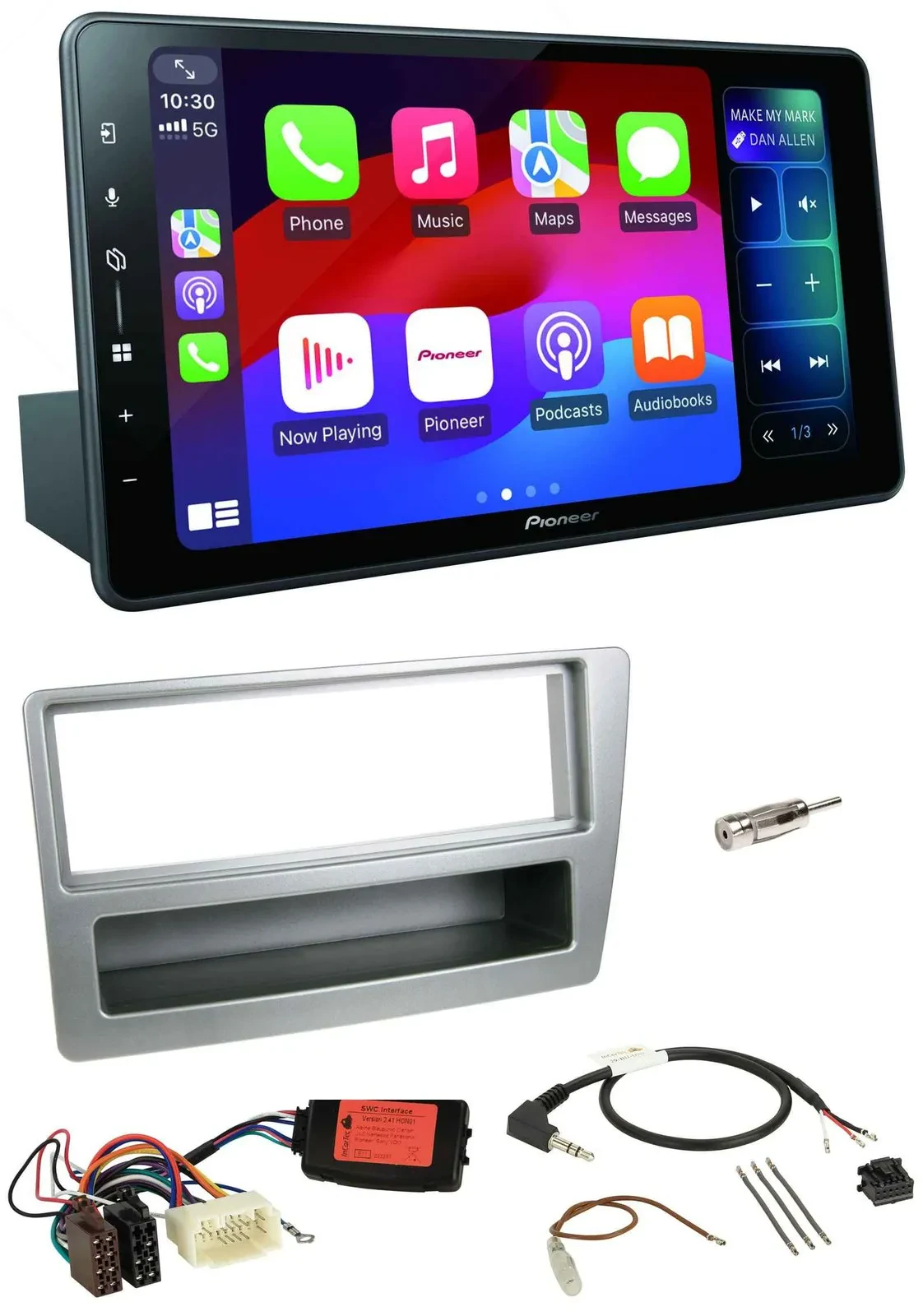 Pioneer Bluetooth DAB Lenkrad USB Autoradio für Honda Civic 2004-2006 silber