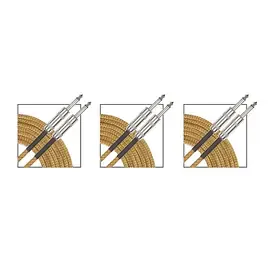 Инструментальный кабель Musician's Gear Standard Instrument Cable Gold Tweed 6 м (3 штуки)