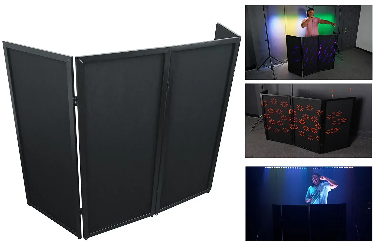 Стойка для микшера Rockville RFSSB 80" x 44", Black, стальная рама, со скримом и сумкой для переноски