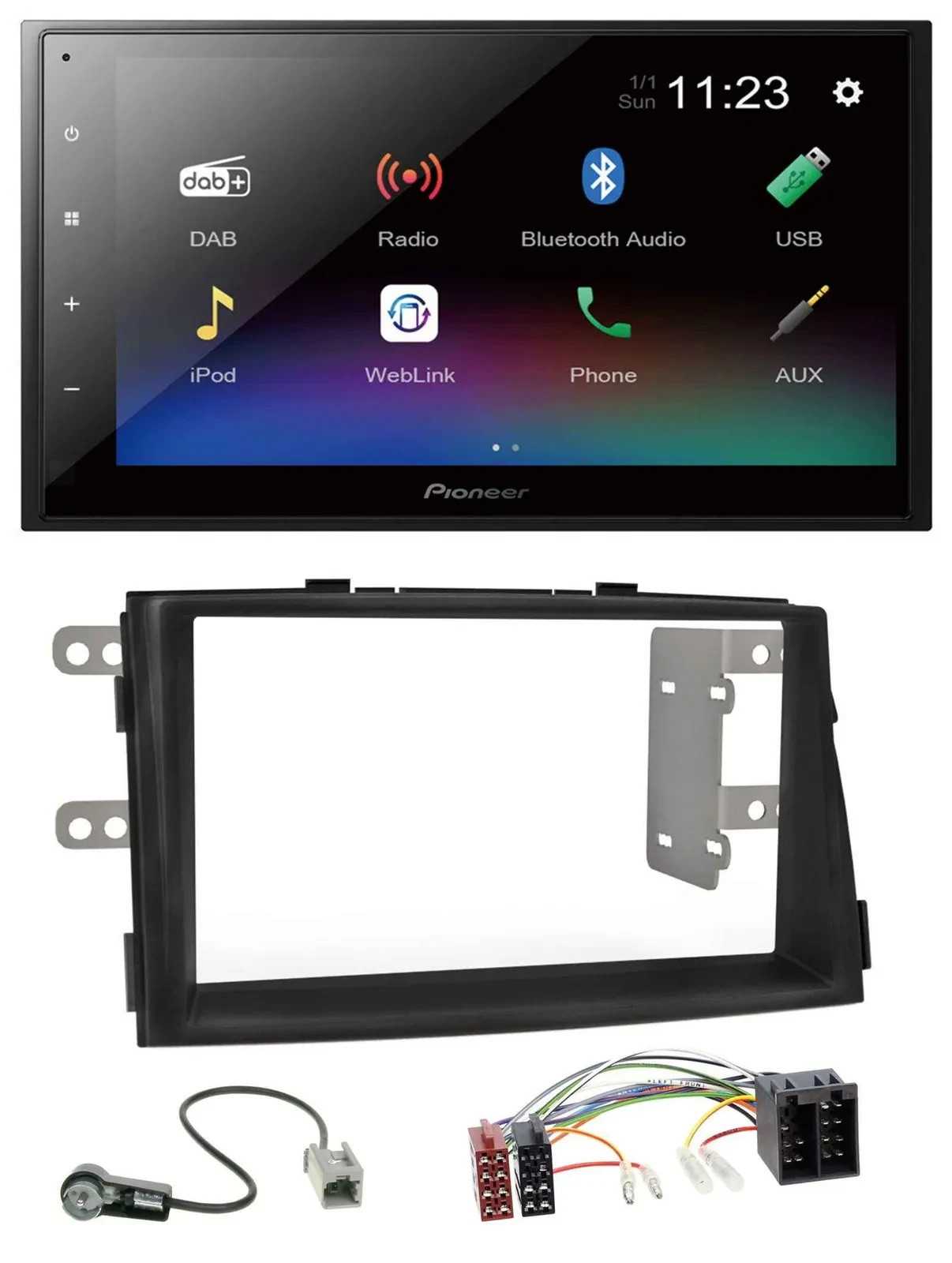 Pioneer USB Bluetooth DAB 2DIN MP3 Autoradio für Kia Sorento II XM 2009-2012