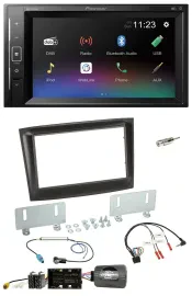 Автомагнитола для Fiat Doblo (с 2015) Pioneer 2 DIN, DAB, Bluetooth, USB, черная, с поддержкой кнопок на руле