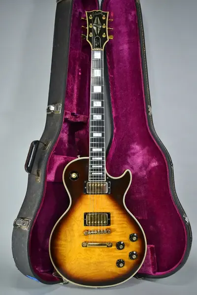 Электрогитара Gibson Les Paul Custom 20th Anniversary Flame Top Sunburst w/case USA 1974