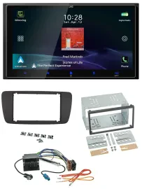 JVC USB Bluetooth 2DIN DAB MP3 Autoradio für Seat Ibiza ab 08 azabacheschwarz