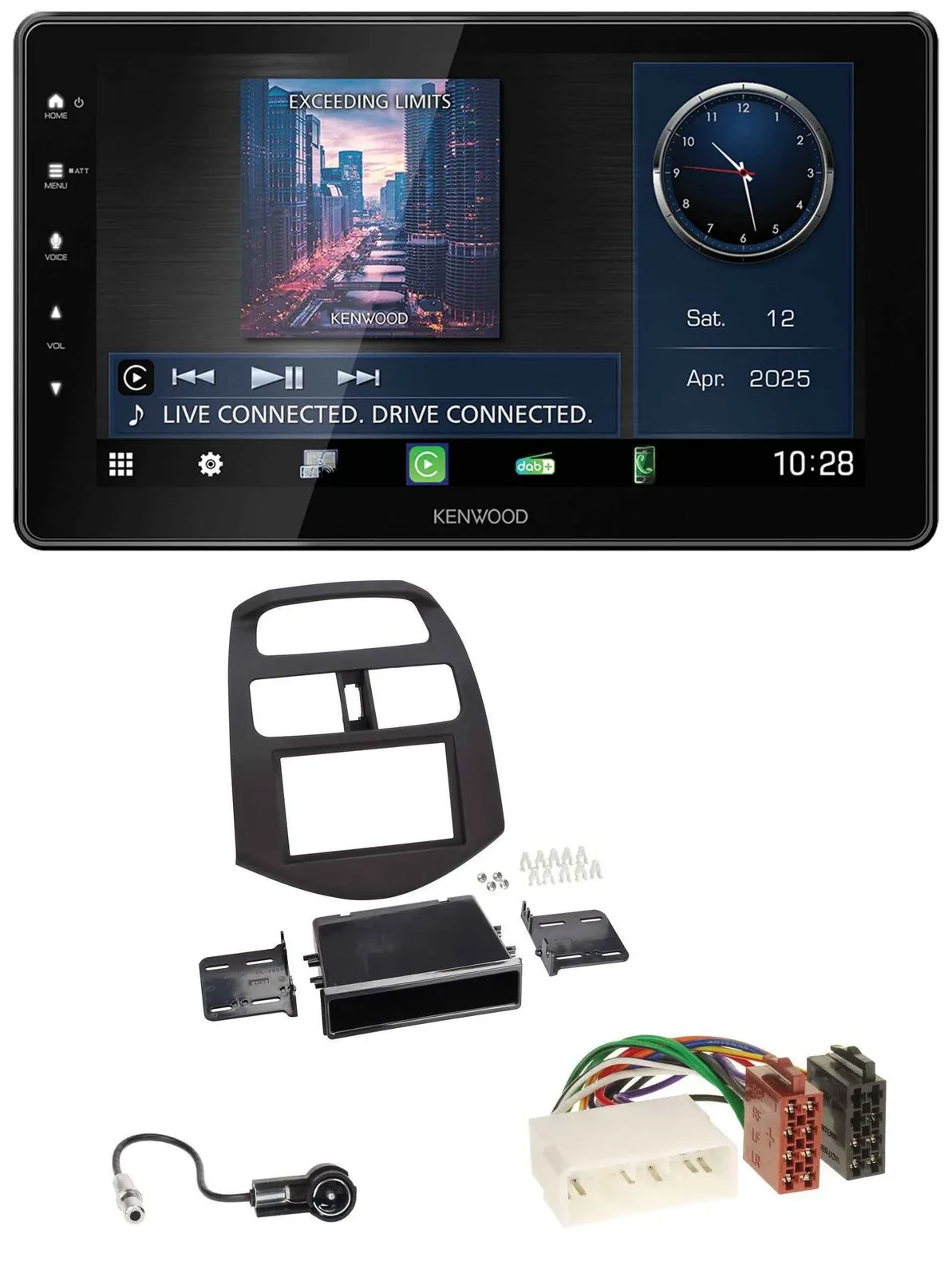 Kenwood MP3 Bluetooth USB DAB Autoradio für Chevrolet Spark (KLM 2012-2013)