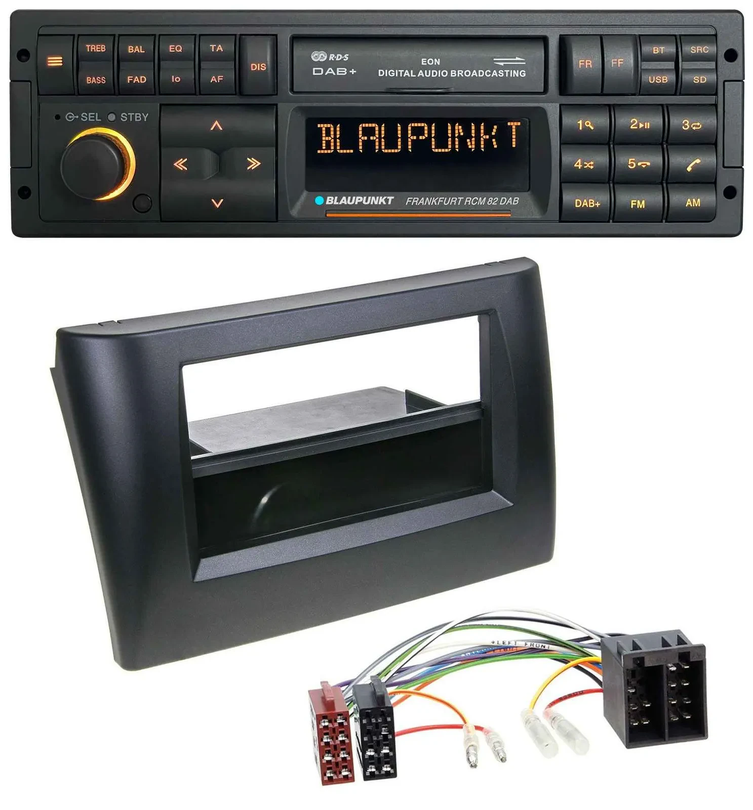 Blaupunkt USB DAB SD MP3 Bluetooth Autoradio für Fiat Stilo 192 01-08 Ablagefach
