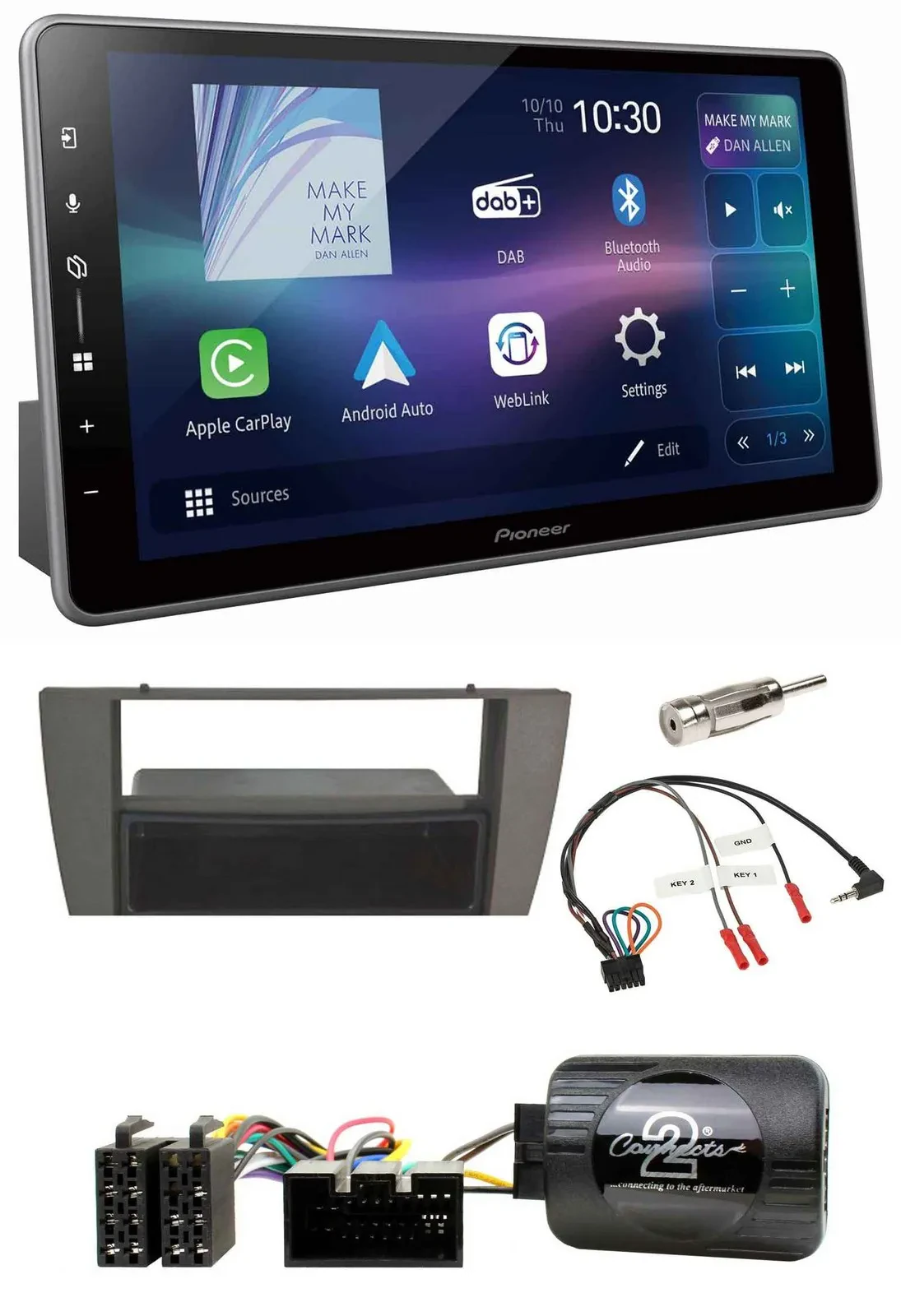 Pioneer Bluetooth USB DAB Lenkrad Autoradio für Jaguar X-Type S-Type 2003-2008