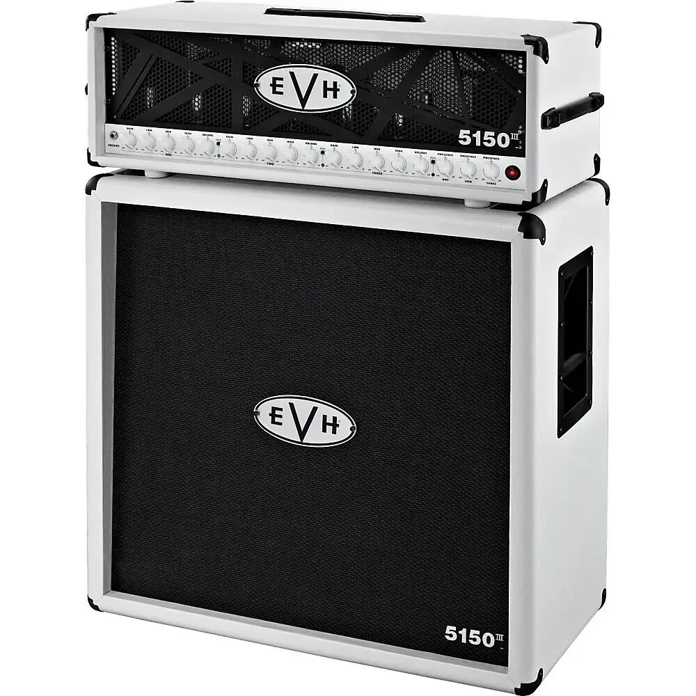 EVH 5150 III 100W Guitar Tube Head Ivory with 5150 III 412 Guitar Cab Ivory