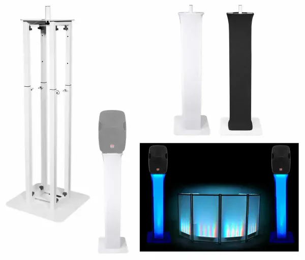 (1) Rockville White Adjustable Totem Stand For Rockville BPA15 15" Speaker