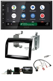 Kenwood DAB Bluetooth USB Lenkrad 2DIN Autoradio für Fiat Ducato 2012-2015 Piano