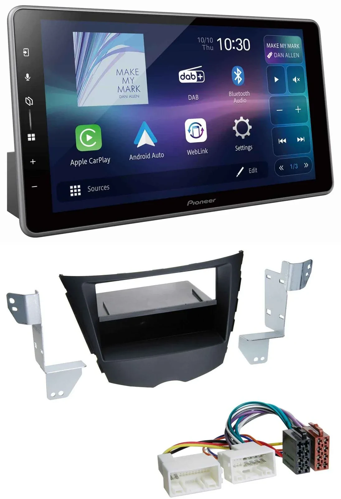 Pioneer Bluetooth USB DAB MP3 Autoradio für Hyundai Veloster (ab 2011)