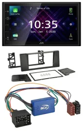 JVC DAB 2DIN MP3 Bluetooth USB Autoradio für BMW X5 E53 5er E39 Rundpin Aktivsys
