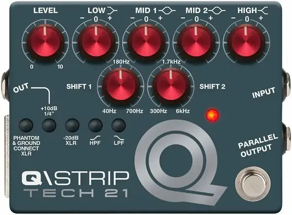 Педаль эффектов для электрогитары Tech 21 QST-R Q Strip - Dual Parametric EQ Instrument DI Channel Strip