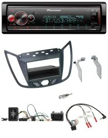 Pioneer Bluetooth USB Lenkrad DAB Autoradio für Ford C-Max Kuga dunkelgrau