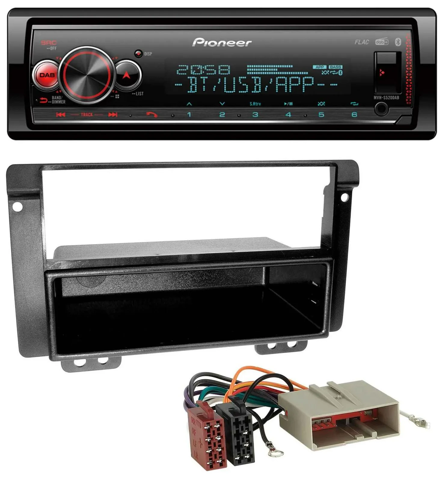 Pioneer Bluetooth USB MP3 DAB Autoradio für Landrover Freelander 2004-2007
