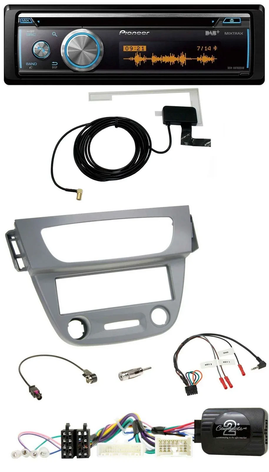 Pioneer Bluetooth DAB Lenkrad USB CD Autoradio für Renault Megane 3 2012-2014 gr