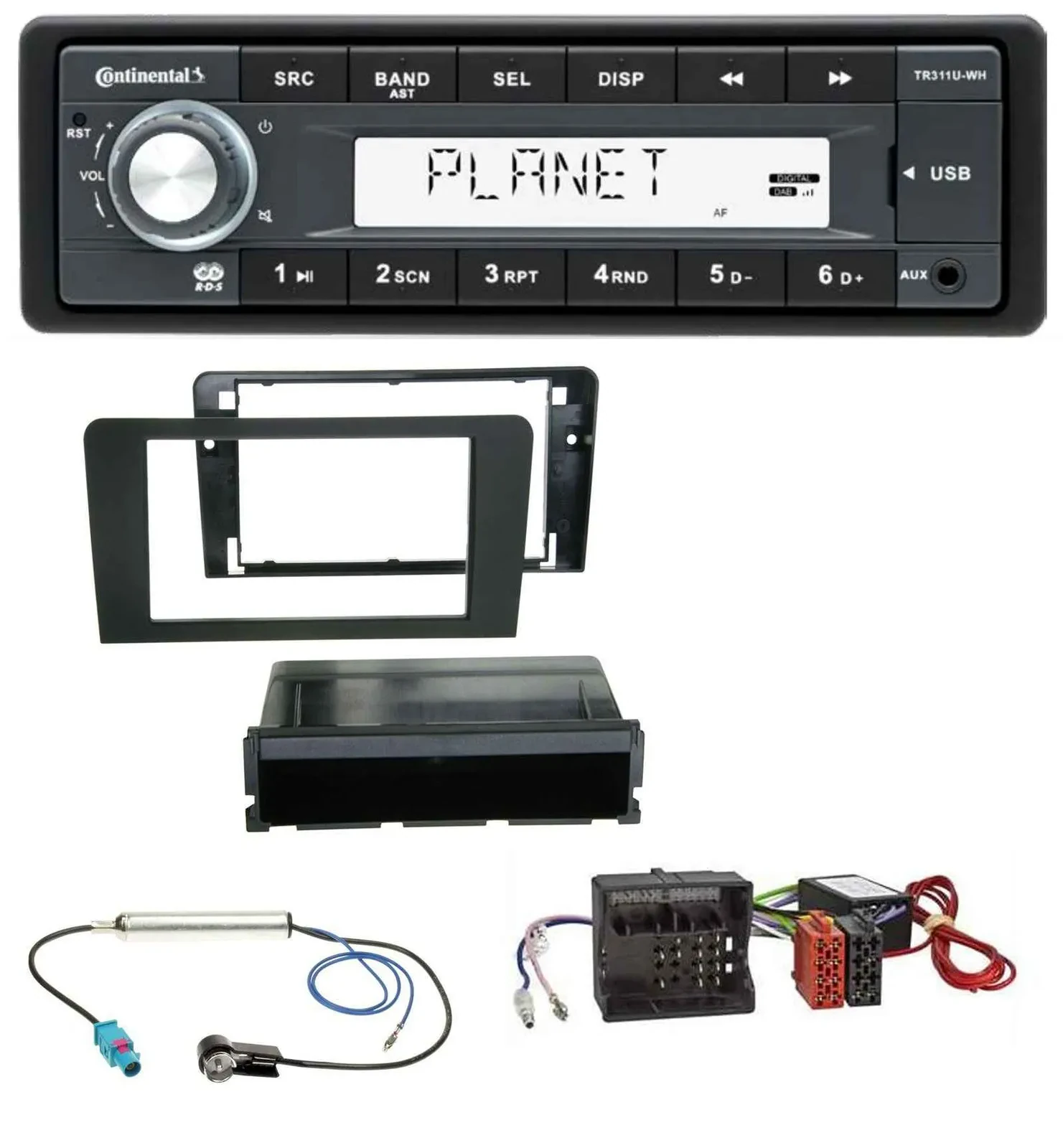 Continental USB MP3 AUX 1DIN Autoradio für Audi A3 8P 06-12 Symphony Aktivsystem