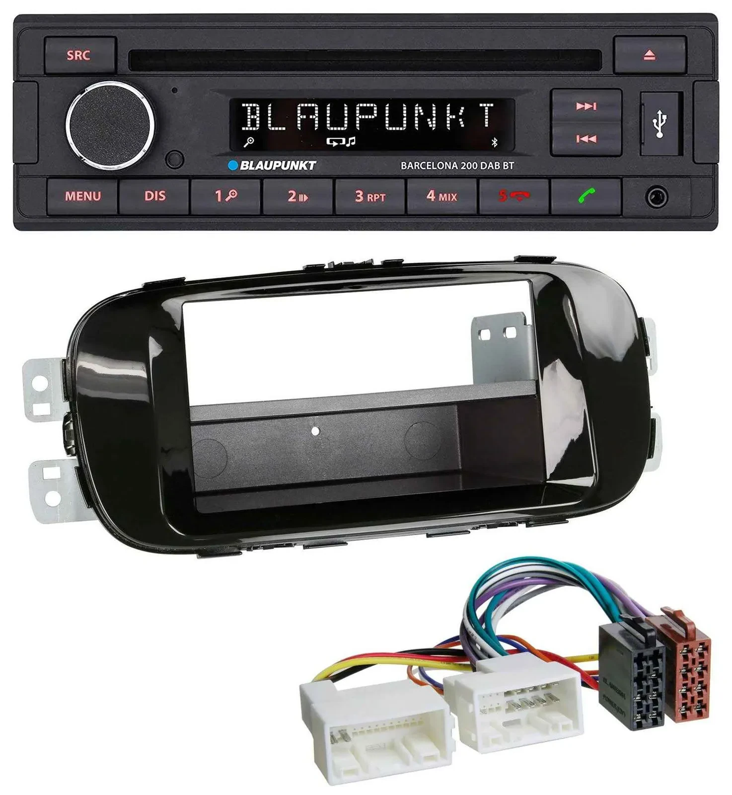 Blaupunkt USB DAB CD Bluetooth MP3 Autoradio für Kia Soul PS ab 14 piano-schwarz