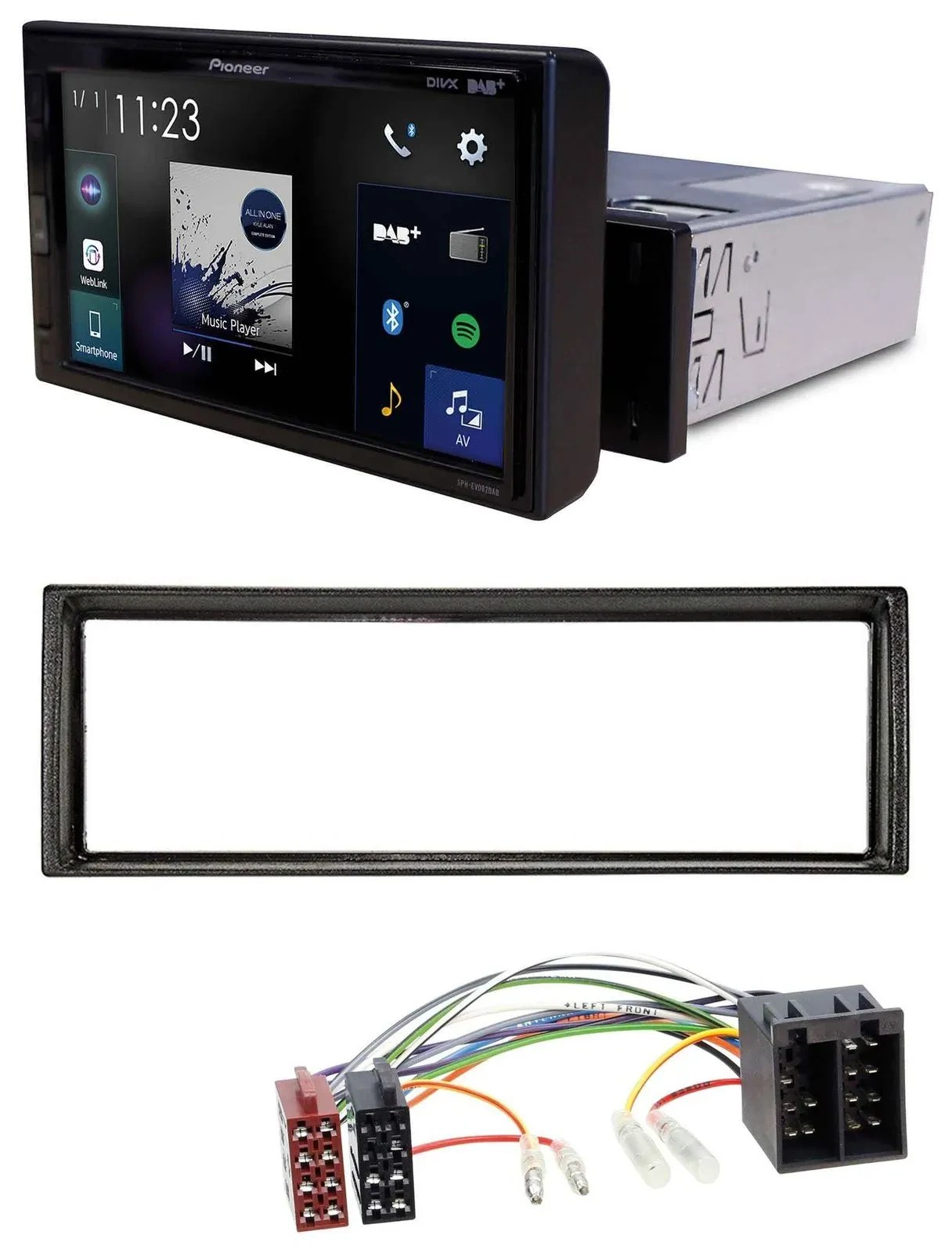 Pioneer DAB MP3 Bluetooth USB Autoradio für VW Golf 2 83-92 Jetta II 84-92 T4 90