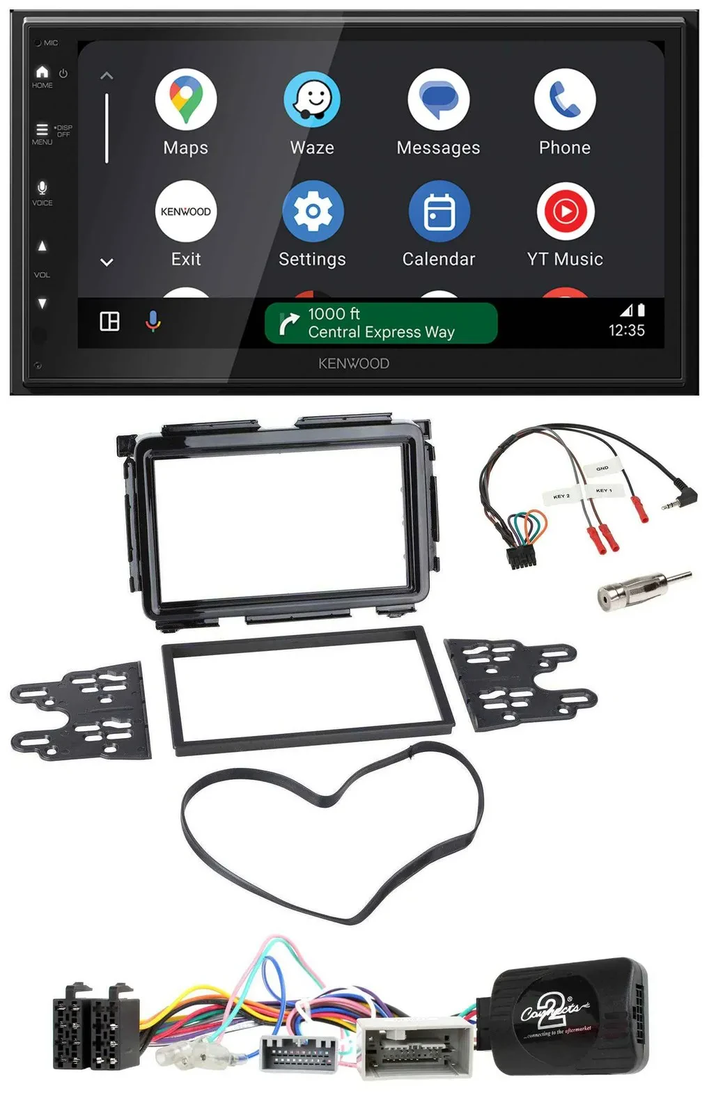 Kenwood DAB Bluetooth USB Lenkrad 2DIN Autoradio für Honda HR-V RU ab 2015 schwa