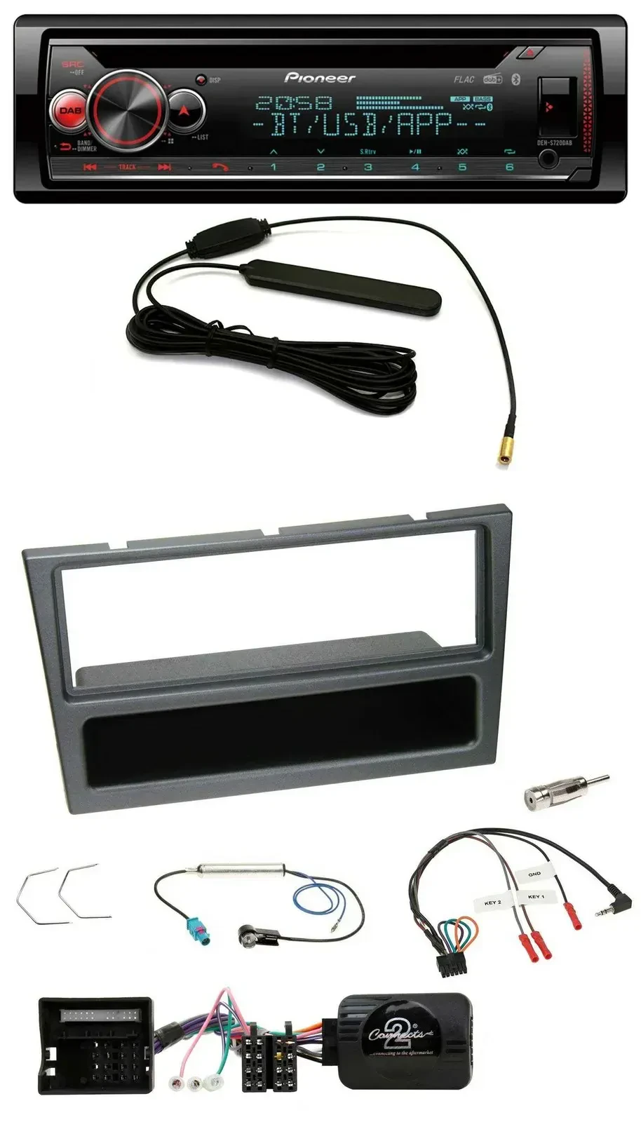 Pioneer USB DAB Lenkrad Bluetooth CD Autoradio für Opel Corsa C Meriva Vectra C