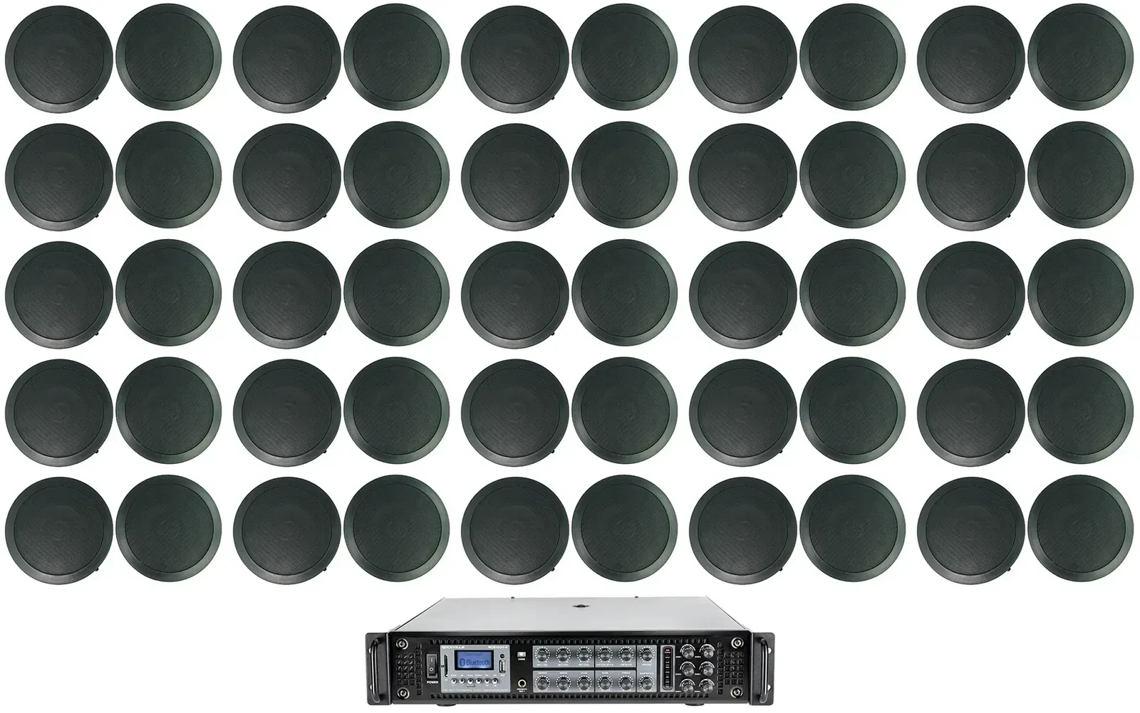 Потолочная акустика Rockville CC65T Black с усилителем (50 штук)