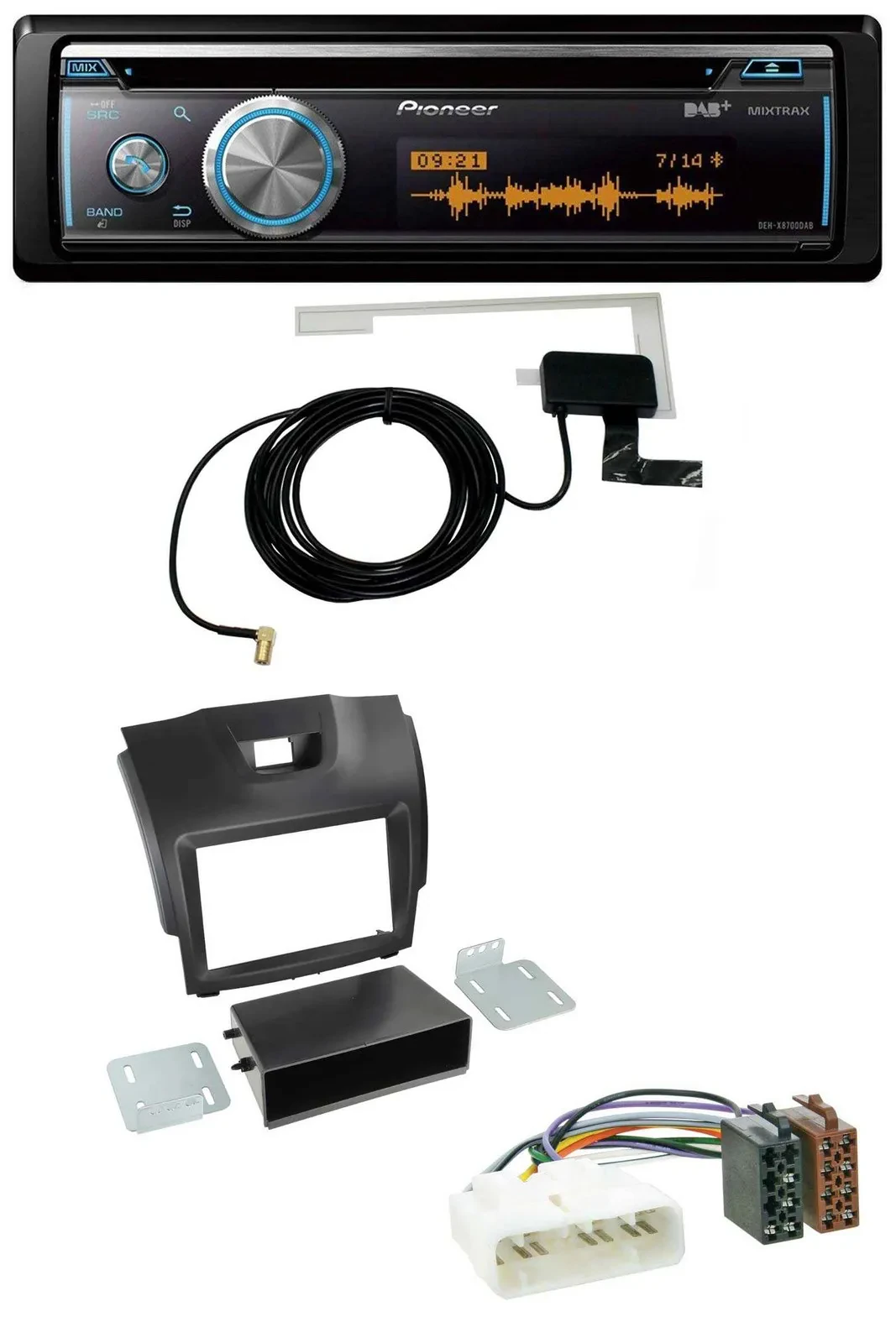 Pioneer Bluetooth DAB MP3 USB CD Autoradio für Isuzu D-Max (2012-2020)
