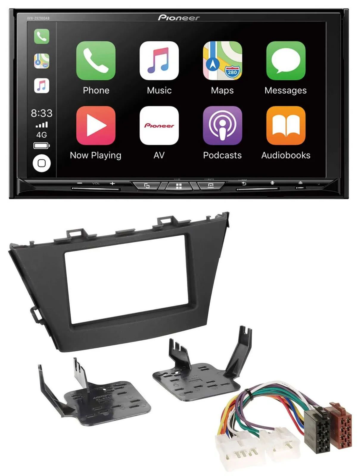 Автомагнитола для Toyota Prius+ Pioneer 2-DIN MP3 USB DAB DVD Bluetooth