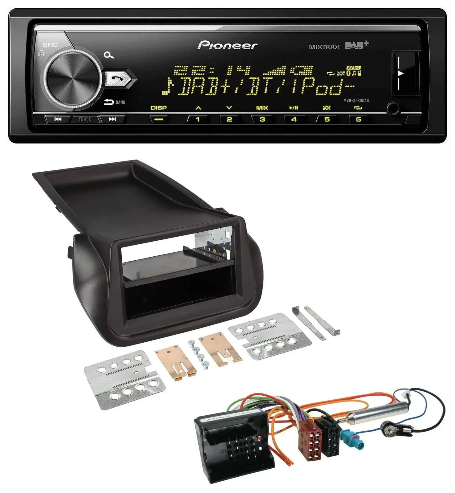 Автомагнитола Pioneer Bluetooth, USB, DAB, MP3 для Citroen Nemo/Peugeot Bipper (с 2008)