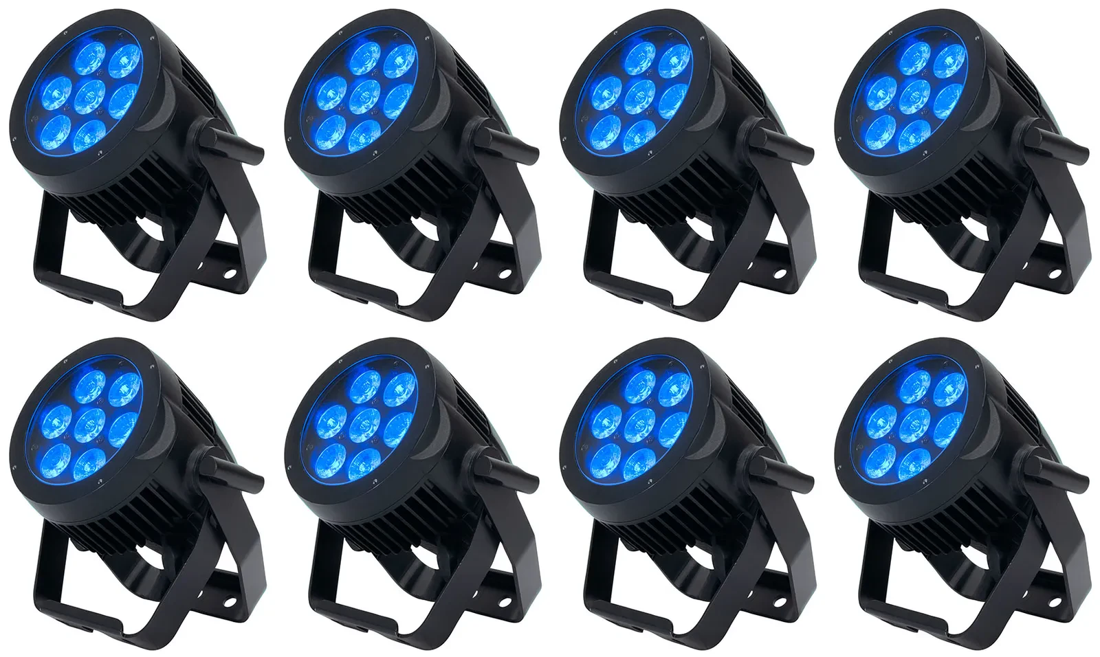 Прибор смены цвета American DJ 7P HEX IP65 RGBAW+UV LED DMX (8 штук)