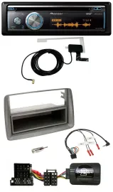 Pioneer Bluetooth DAB Lenkrad USB CD Autoradio für Alfa GT 147 Ablage silber