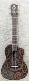 Luna Guitars Luna UKE TRIBAL C EL Concert Size CAW Mahogany Acoustic Electric Ukulele