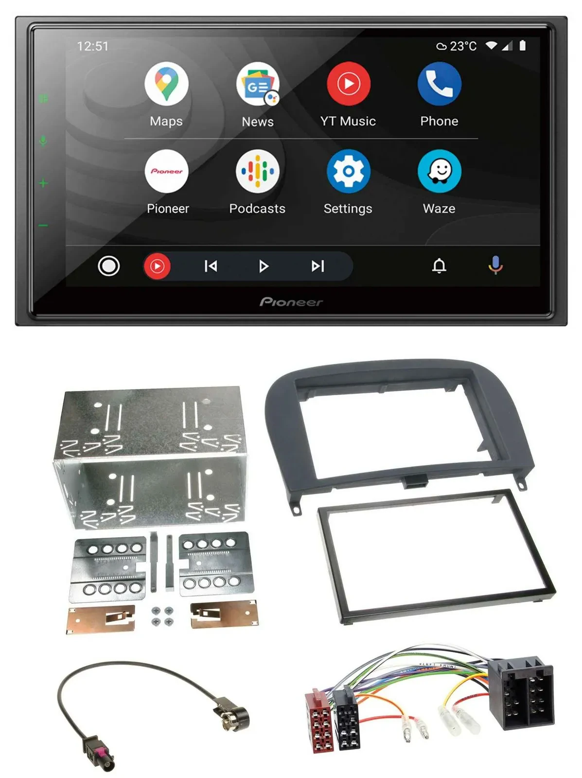 Автомагнитола для Mercedes SL-Class (2001–2011) Pioneer 2-DIN, USB, DAB, MP3, Bluetooth