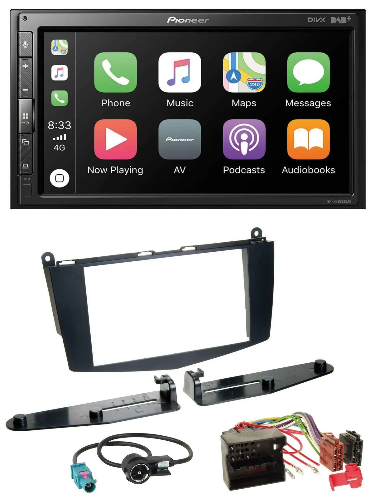 Автомагнитола Pioneer 2-DIN, USB, MP3, DAB, Bluetooth для Mercedes C‑Class 2007–2011