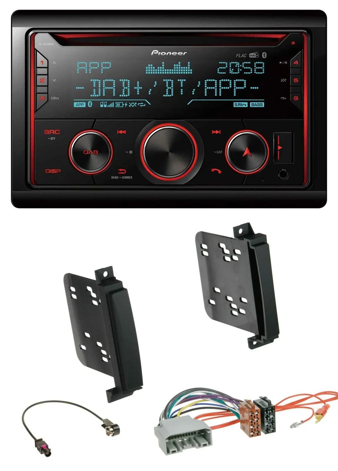 Автомагнитола Pioneer 2-DIN DAB CD USB Bluetooth MP3 для Dodge Durango и Jeep Grand Cherokee