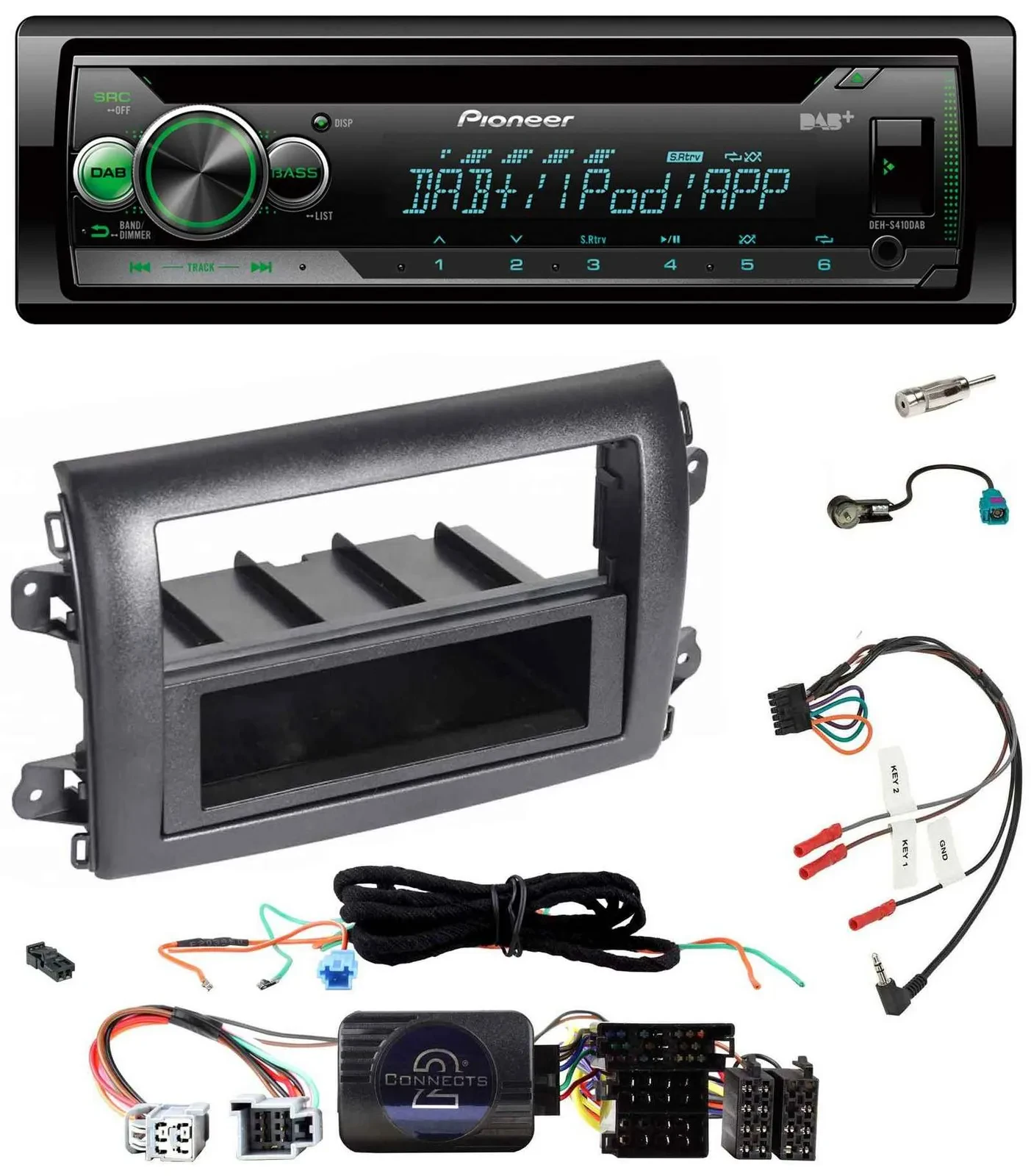 Pioneer USB MP3 DAB Lenkrad CD Autoradio für Fiat Ducato Serie 8 ab 2021