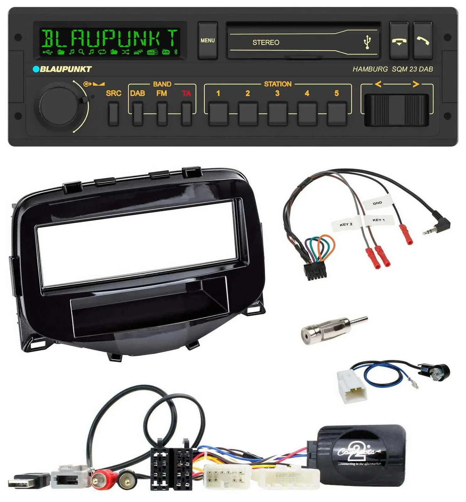 Blaupunkt USB DAB Bluetooth Lenkrad Autoradio für Toyota Aygo 2014-2021