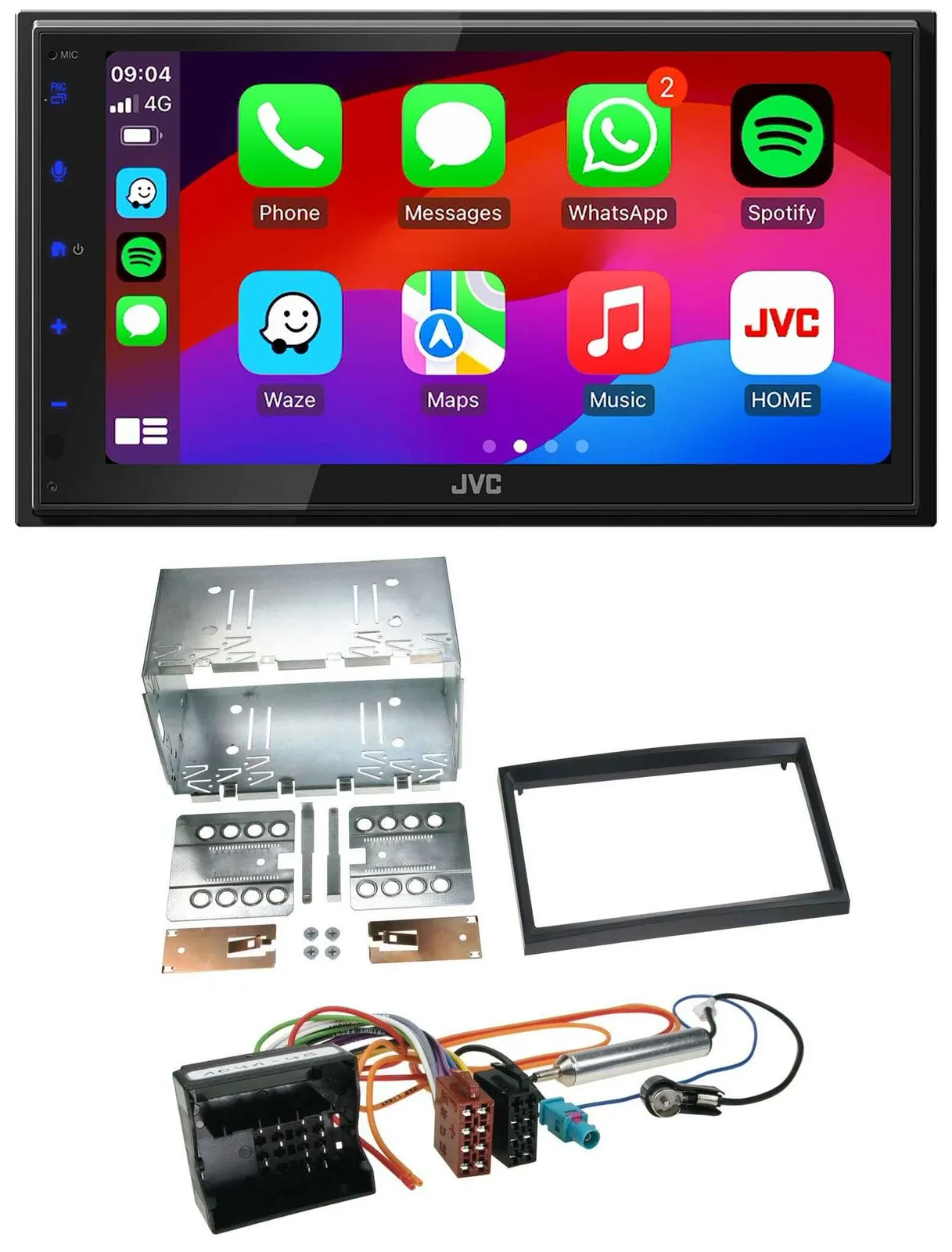 JVC Bluetooth USB MP3 2DIN DAB Autoradio für Citroen Berlingo C2 C3 Jumpy Profi