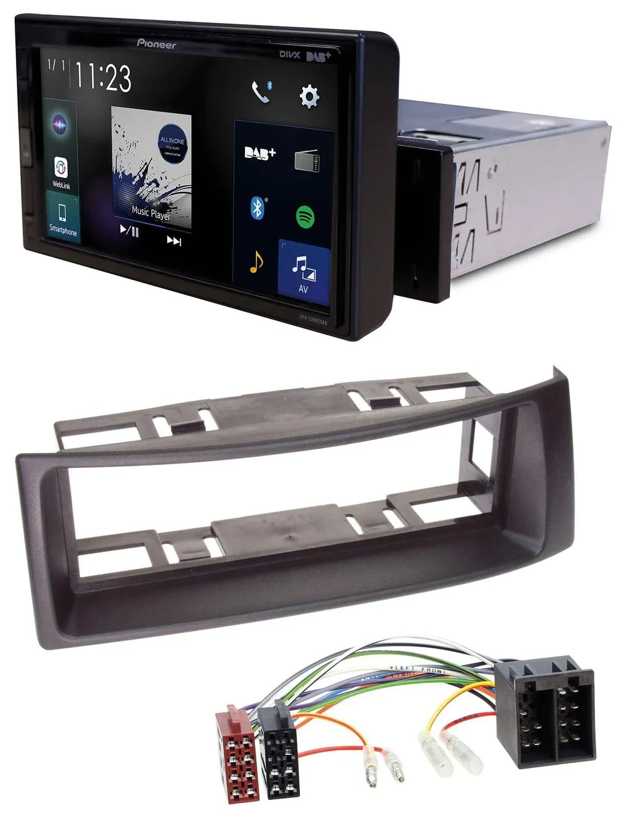 Pioneer DAB MP3 Bluetooth USB Autoradio für Renault Megane Scenic bis 03 schwarz