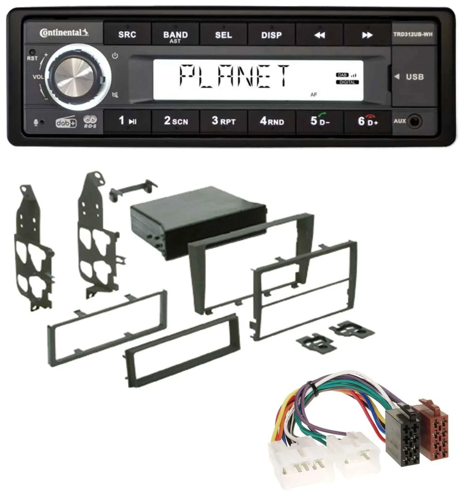 Continental USB 1DIN AUX DAB MP3 Autoradio für Lexus IS 300 (XE1, 2001-2005)