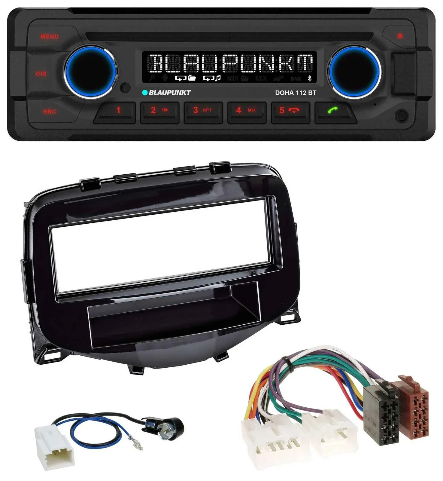 Blaupunkt AUX MP3 CD Bluetooth USB Autoradio für Toyota Aygo (2014-2021)