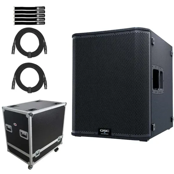 QSC KS118 18" 3600 Watt Active Powered DJ PA Subwoofer Sub w Flight Case