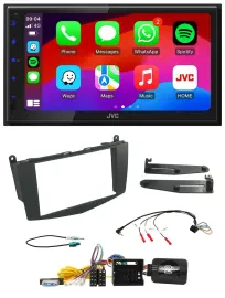 JVC Bluetooth 2DIN Lenkrad DAB USB Autoradio für Mercedes C-Klasse 07-11 W204 oh