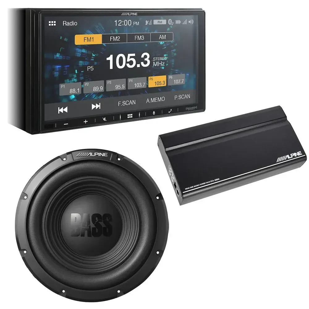 Усилитель мощности для авто Alpine KTA-200M, моно (набор)