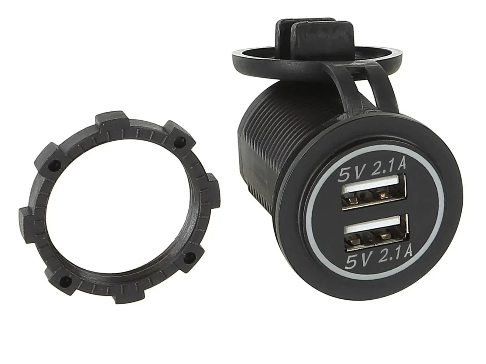 Адаптер питания для автомобиля ACV USB 12/24 В, белая подсветка