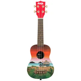 KALA Ukadelic UK-SURFARI - Surfari Soprano Ukulele, with Tote Bag