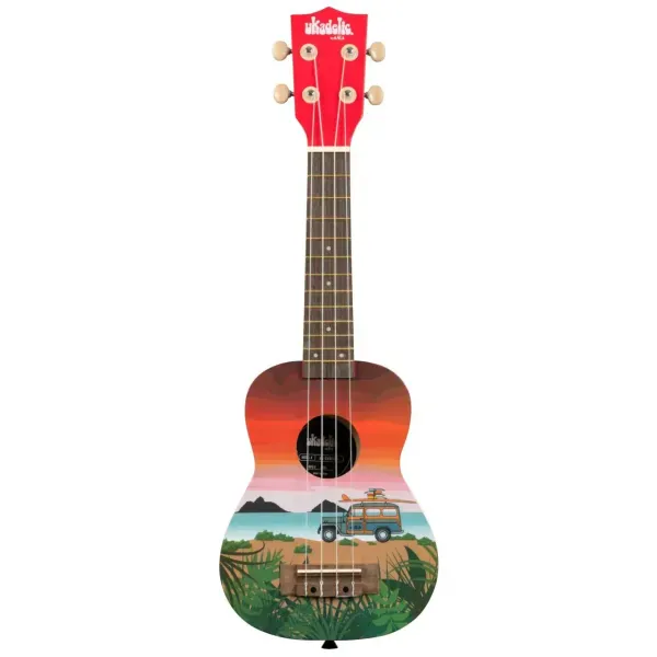 KALA Ukadelic UK-SURFARI - Surfari Soprano Ukulele, with Tote Bag