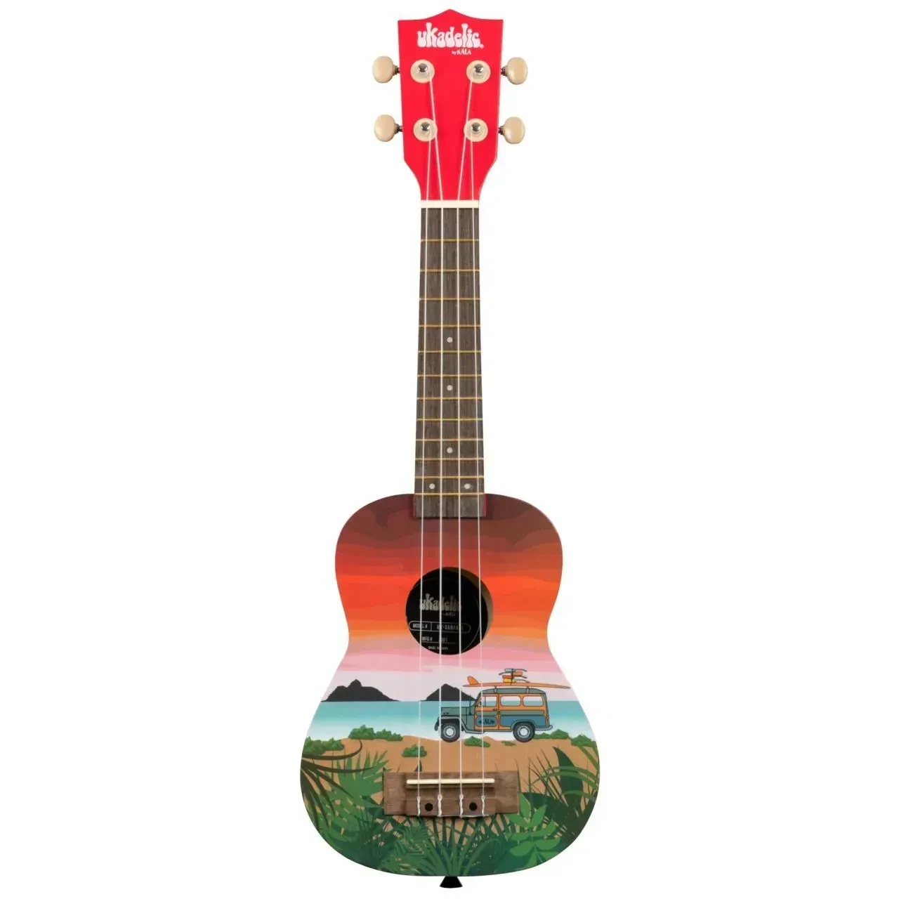 KALA Ukadelic UK-SURFARI - Surfari Soprano Ukulele, with Tote Bag