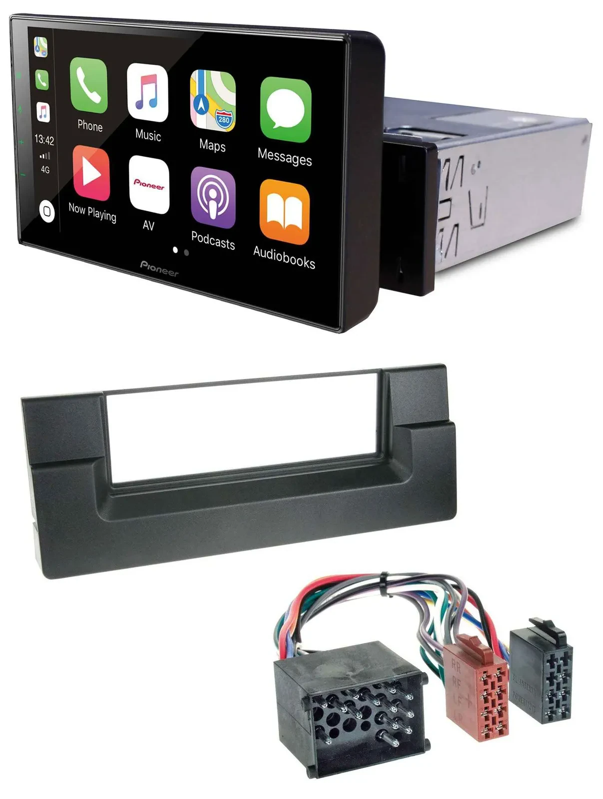 Автомагнитола Pioneer Bluetooth MP3 DAB USB для BMW 5 (E39), X5 (E53) (круглый пин)
