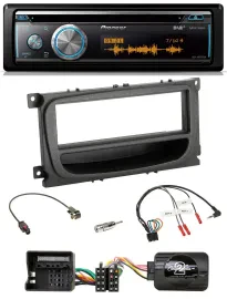 Автомагнитола Pioneer DAB, USB, CD, Bluetooth, для Ford Mondeo/S-Max 2007–2014, чёрная, с поддержкой кнопок на руле