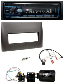 Alpine USB Bluetooth DAB Lenkrad Autoradio für Fiat Stilo 2001-2007 schwarz